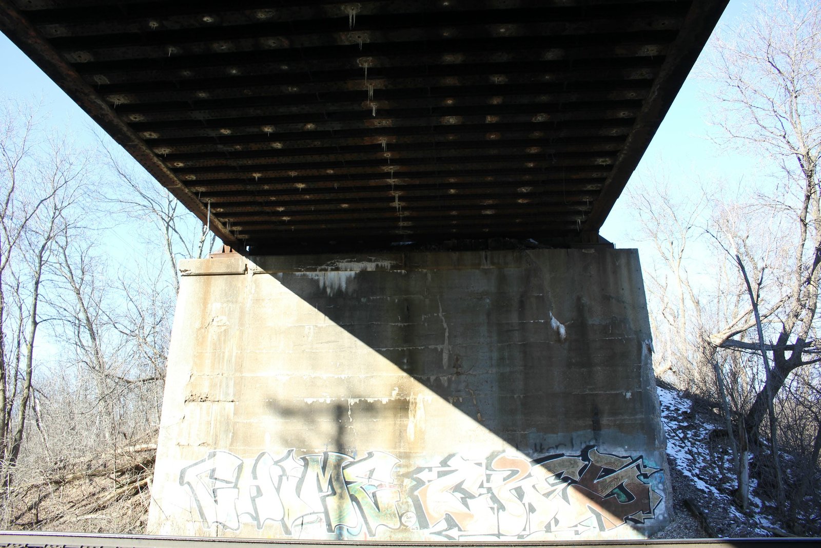 Under bridge
